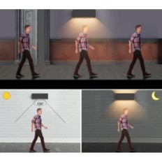 Brugt 30W væglampe med KLIGHTEN A310 / 3-3000K Motion Sensor 2 IP65 antracit