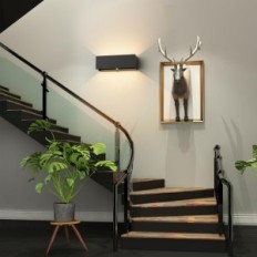 Brugt 30W væglampe med KLIGHTEN A310 / 3-3000K Motion Sensor 2 IP65 antracit