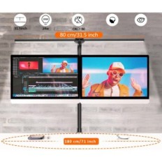 Lámpara de escritorio con dos cabezales LOTTBUTY LED 24W 80 cm 5 modos de sujeción