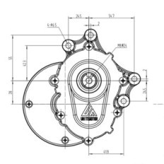 Brukt 24V 250W elektrisk motor med utstyr 75 rpm for sykkelvogn 120mm zd101az1