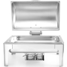 Réchaud pour plats à bougie en acier poli GN 1/1