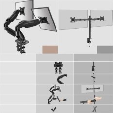 Brukt Stativ på to Huanuo HNDS6 13-32```` VESA 75/100 mm Holder