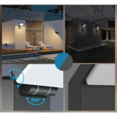 Externí LED KINGWEN 40 W 3000 K IP65 černá otočená 360 ° skládání