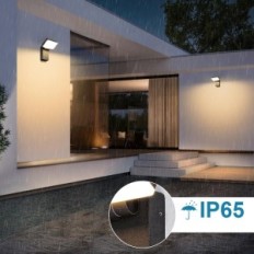 LED externo Kingwen 40 W 3000 K IP65 negro girado 360 ° plegable