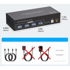 Switch usado / incompleto KVM TJCXELE SELDESPORT 4K144HZ 2 PC