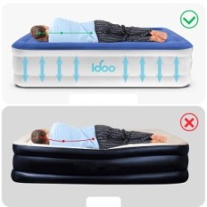 Idoo opblaasbare matras met opblaasbare pomp 190x100x46cm na reparatie