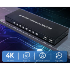 4k HDMI Switch KVM 8 TCNEWCL-porter, HDMI KVM Switch 8 i 1