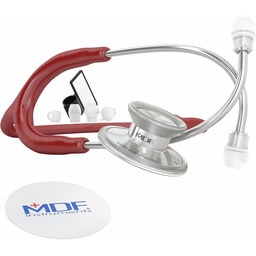 Stéthoscope médical Lumière MDF Acoustique MDF747XP17 Double tête, Bourgogne