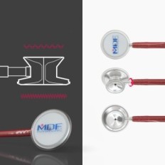 Medicinski stetoskopski svijetlo MDF akustični MDF747XP17 Dvostruka glava, Burgundy