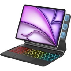 Incomplete / Caixa de teclado usada para iPad Air 11 (M3 / m2) 2025/2024 com Touchpad Czarna Fogari Qwertz