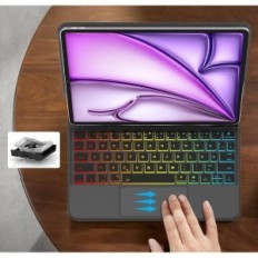 Custodia da tastiera incompleta / usata per iPad Air 11 (M3 / M2) 2025/2024 con Touchpad Czarna fogari Qwertz