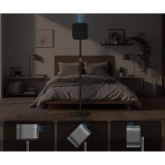 Jalustan alla projektorin korkeuden säätö 50-127cm Polesto Universal