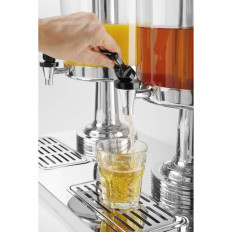 Dispenser-dispenser voor drankensappen dubbelgekoeld 2 x 8l