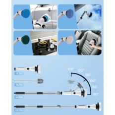 Pinceau de nettoyage électrique avec leebein LZ-8052 8 à distance de finition à distance