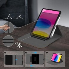 Læder iPad 10,9 "2022 Mom Mouth 360 ° + Stylus, lomme