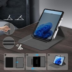 360 ° Case Surface Gå 4/3/2/1 10,5 "Lær Stylus Pocket Mom Munn