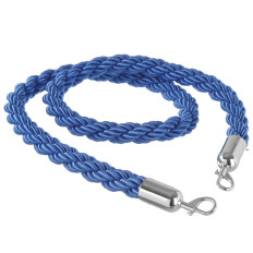 Rope cord for bars separating blue with silver carabiners. 1.5m