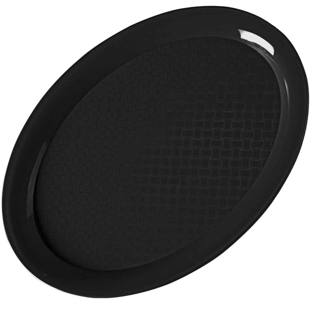 Fast food tray oval 26.5x19.5cm - black Fast food tray oval 26.5x19.5cm - black