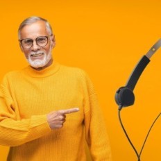 Auriculares óseos con una línea de 10 h para personas mayores y audición PC / MP3