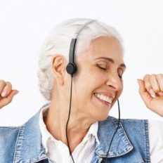 Auriculares óseos con una línea de 10 h para personas mayores y audición PC / MP3