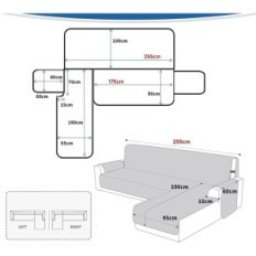 Χαλί σε ένα γωνιακό καναπέ 255 cm ystyle αδιάβροχο μαύρο 3 άτομα. Powystawowy
