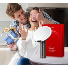 Specchio per il trucco a LED da 9 pollici con sensore tattile 3 colori wireless