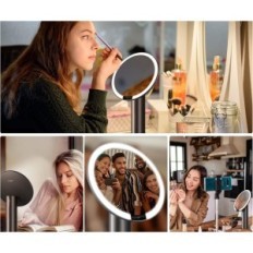 LED Makeup Speil 9 inches med berøringssensor 3 Trådløse farger