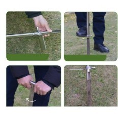 Used Surmountway soil probe 91 cm made of steel t-handle garden / field / lawn