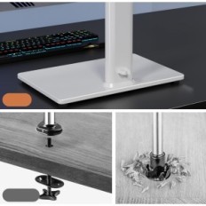 Kasutatud vertikaalne seista 2 monitoril 13-34 "Hempud HT05W-002P kuni 20 kg valge