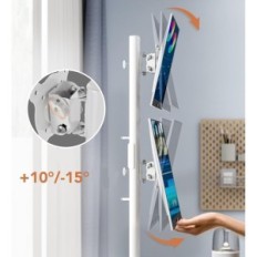 Används vertikalt stativ på 2 bildskärmar 13-34 "Hemud HT05W-002P till 20KG vit