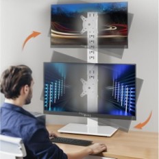 Används vertikalt stativ på 2 bildskärmar 13-34 "Hemud HT05W-002P till 20KG vit