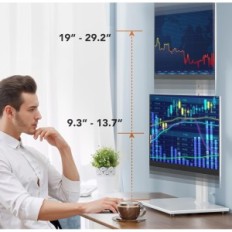 Stand verticale usato su 2 monitor 13-34 "Hemud HT05W-002P a 20 kg bianco