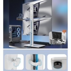 Stand verticale usato su 2 monitor 13-34 "Hemud HT05W-002P a 20 kg bianco
