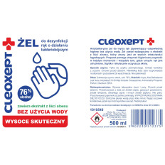 Gel antibactérien pour la désinfection des mains CLEOXEPT - 500ml