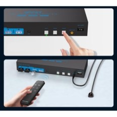 KVM 3 PC Switch 2 Monitores 4K60Hz, USB 3.0, EDID, 4 portas, CMstedCD VP-SW330