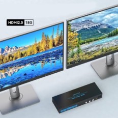 KVM 3 PC-lüliti 2 monitorid 4K60Hz, USB 3.0, Edid, 4 porti, CMSTEDCD VP-SW330