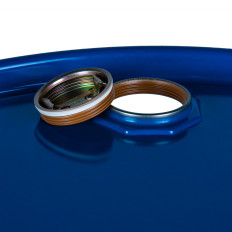 Fût en acier métallique ISO OH avec couvercle amovible, 2 ouvertures de 2'' et 3/4'', laqué, 210L.