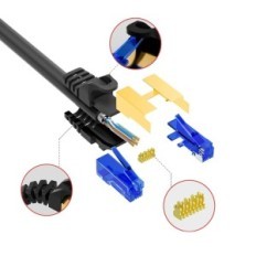 Ethernet καλώδιο RJ45 υπαίθρια Mygatti Cat 7 αδιάβροχο 10 GB / S 100M Black Bands