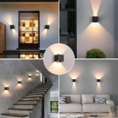 Wandlamp LED met bewegingssensor kit 2 stuks. KUKAK KY-10 12W IP65 Heat White Black