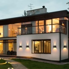 Wandleuchte LED mit Bewegungssensor-Kit 2-tlg. Kukak KY-10 12W IP65 Hitzeweiß schwarz