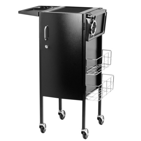 Chariot Gabbiano Hairdressing Helper Deluxe 500 noir — vue latérale
