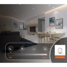 Stropní svítidla zapuštěná ALUSSO 15W IP44 3000-6500K 6ks