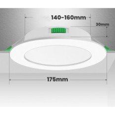 Laevalgusti Süvistatud Alusa 15W IP44 3000-6500K 6tk