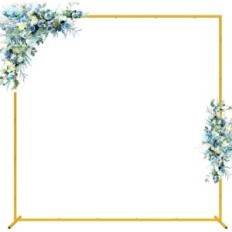 Rack of Bow su Golden Balloons 2x2m Wokceer per matrimonio e decorazione di sfondo