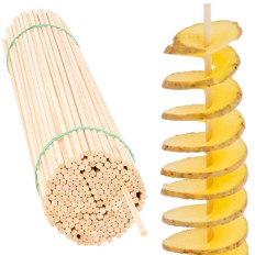 Sticks voor geschroefde frietjesappel beuken 45cm / 4 mm 100pcs