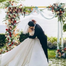 Rack de arco en globos de oro 2x2m Wokeer para la decoración de la boda y del fondo