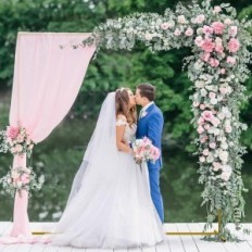 Stojan luk na zlaté balónky 2x2m wokceer pro svatbu a pozadí dekorace