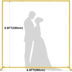 Rack de arco en globos de oro 2x2m Wokeer para la decoración de la boda y del fondo