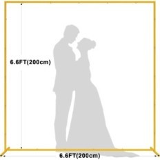 Rack of bow on golden balloons 2x2m Wokceer for wedding and background decoration