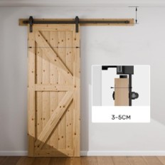 Brugte Wolfbird A06SFS-TG 183cm fittings (6ft) Sort skydedør system J-formede døre